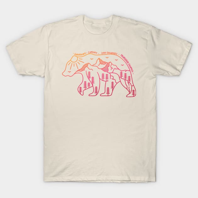 Bear and Mountain Adeventure T-Shirt by Okanagan Outpost